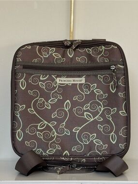 Princess House Brown Food Storage Bag with Mint Leaf Pattern